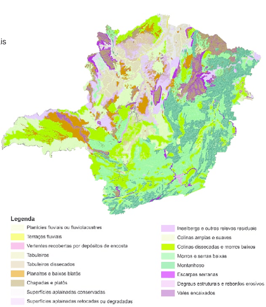 mapa de relevo