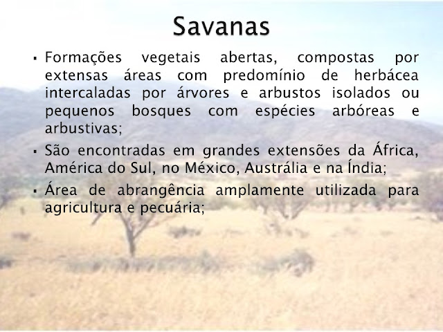 slide savanas vegetação mundial