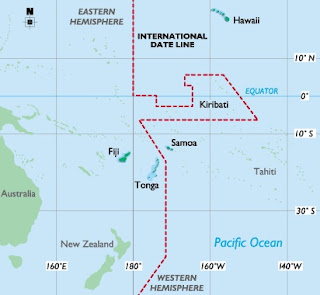 linha internacional de mudanca de data savai'i samoa oceano pacifico