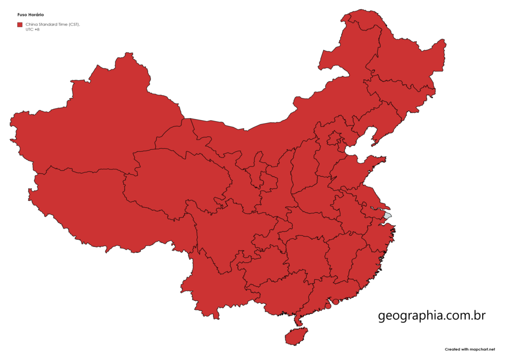 mapa fuso horario china cst china standard time utc +8