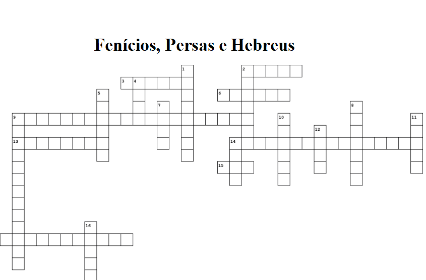 Cruzadinha Fenícios Persas Hebreus