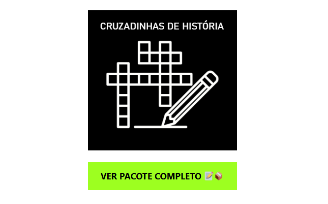 Pacote de Cruzadinhas de História (+30 itens)