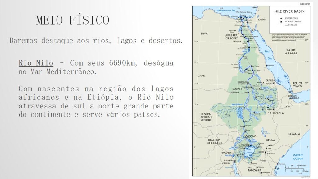 slide meio físico africa rio nilo