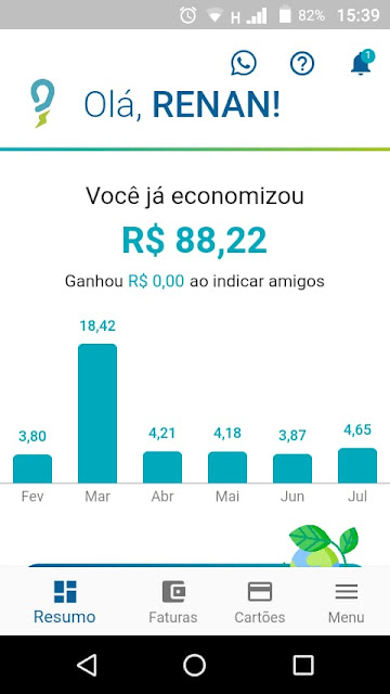 meu app economia mensal de energia elétrica enercred