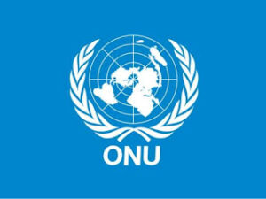 organização das nações unidas onu logo projeção azimutal europa no centro