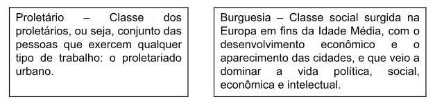 box diferença entre proletário e burguesia