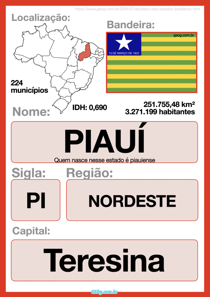 ABCdário dos estados brasileiros 28 abcdario estados brasileiros piauí