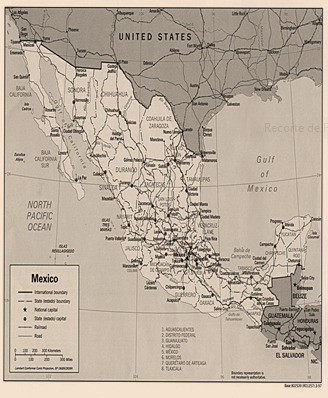 mapa méxico um dos gigantes da américa latina