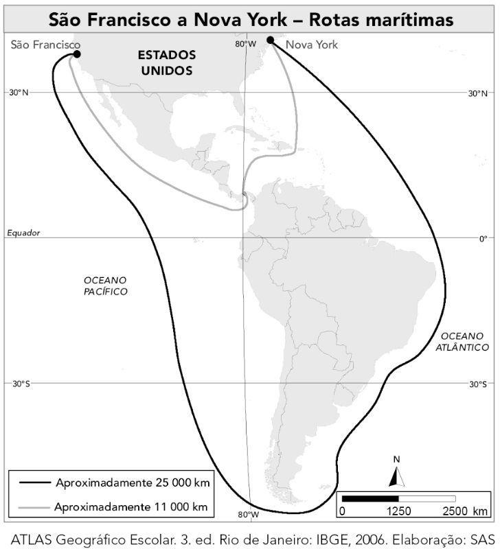 canal panamá são francisco e nova york rotas marítimas