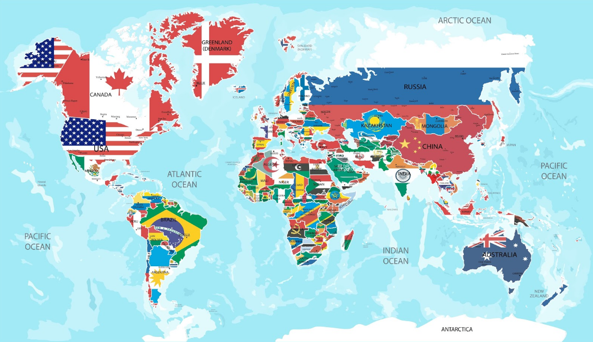 Mapa múndi para imprimir (diversos modelos)
