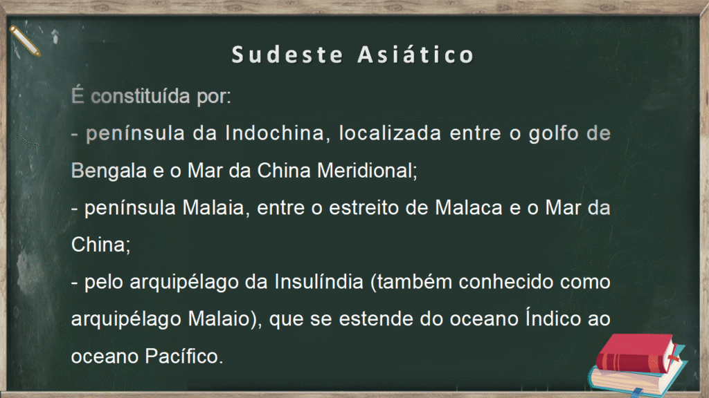 Slide continente asiático 6 texto slide sudeste asiático península