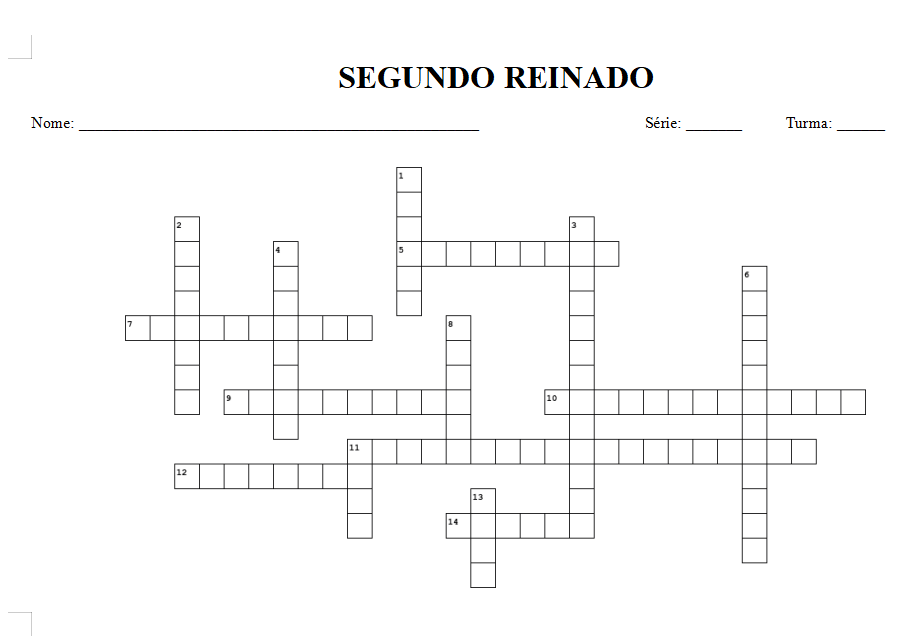 Cruzadinha Segundo Reinado