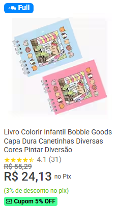 varios bobbie goods para colorir no magalu