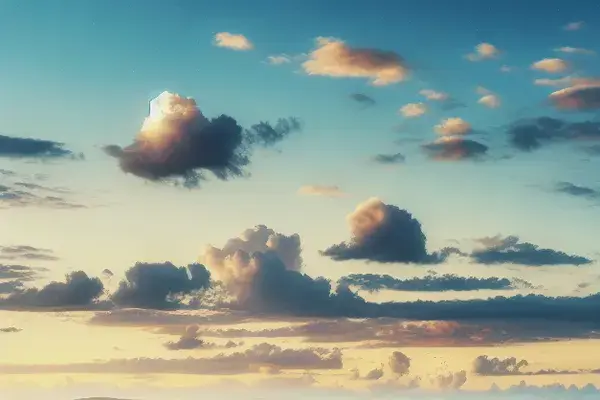 elementos da paisagens nuvens no céu