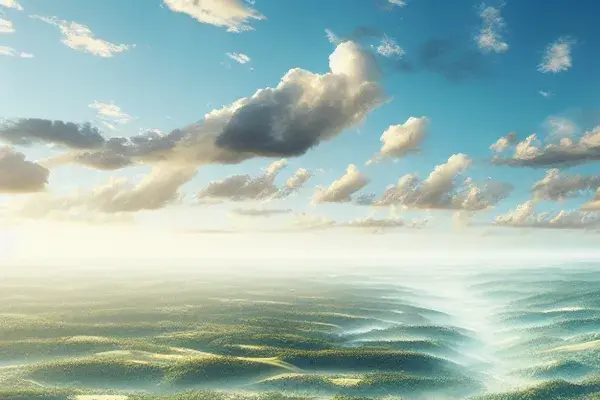 nuvens transformação paisagem