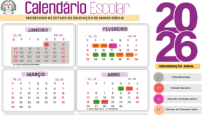 calendário escolar see mg 2026