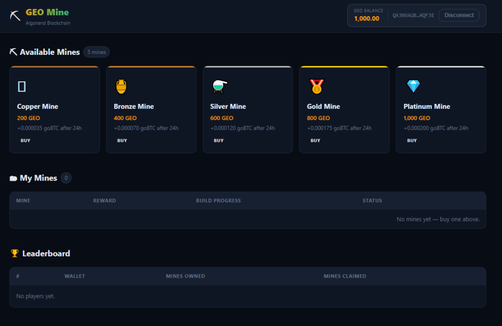 geo mine geography token