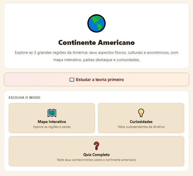 Aprender Continente Americano (lúdico)