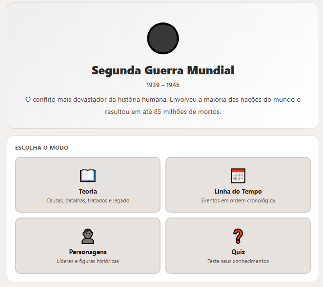 Aprender Segunda Guerra Mundial (lúdico)