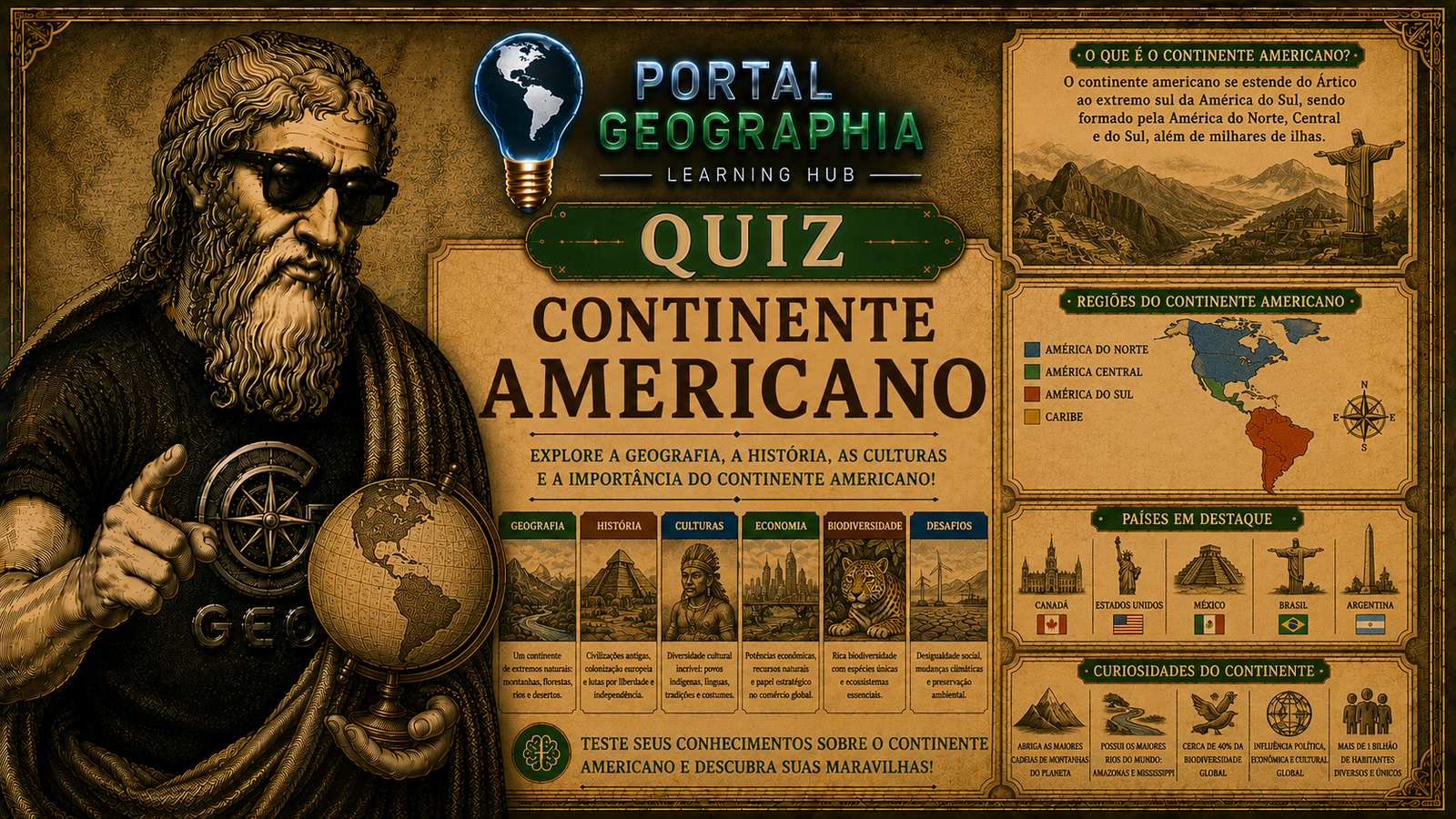 Aprender Continente Americano (lúdico)