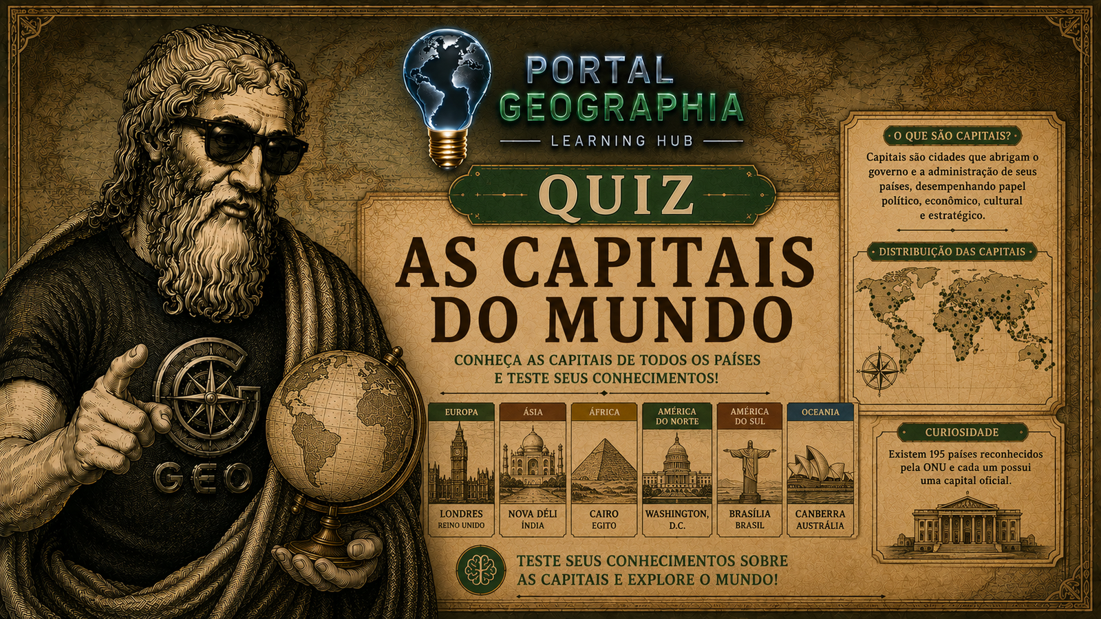 Aprender Capitais do Mundo (lúdico)