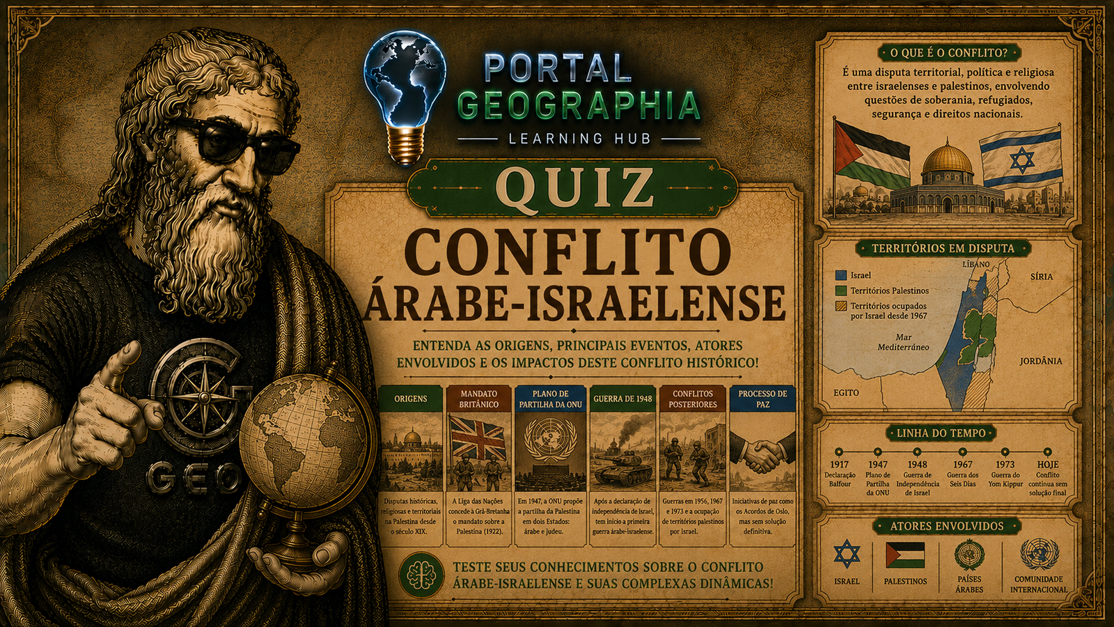 Aprender Conflito Árabe-israelense (lúdico)