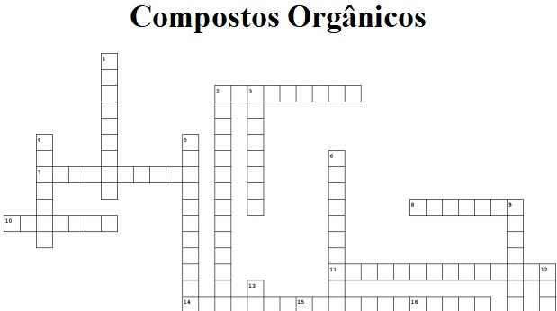 Cruzadinha Compostos Orgânicos