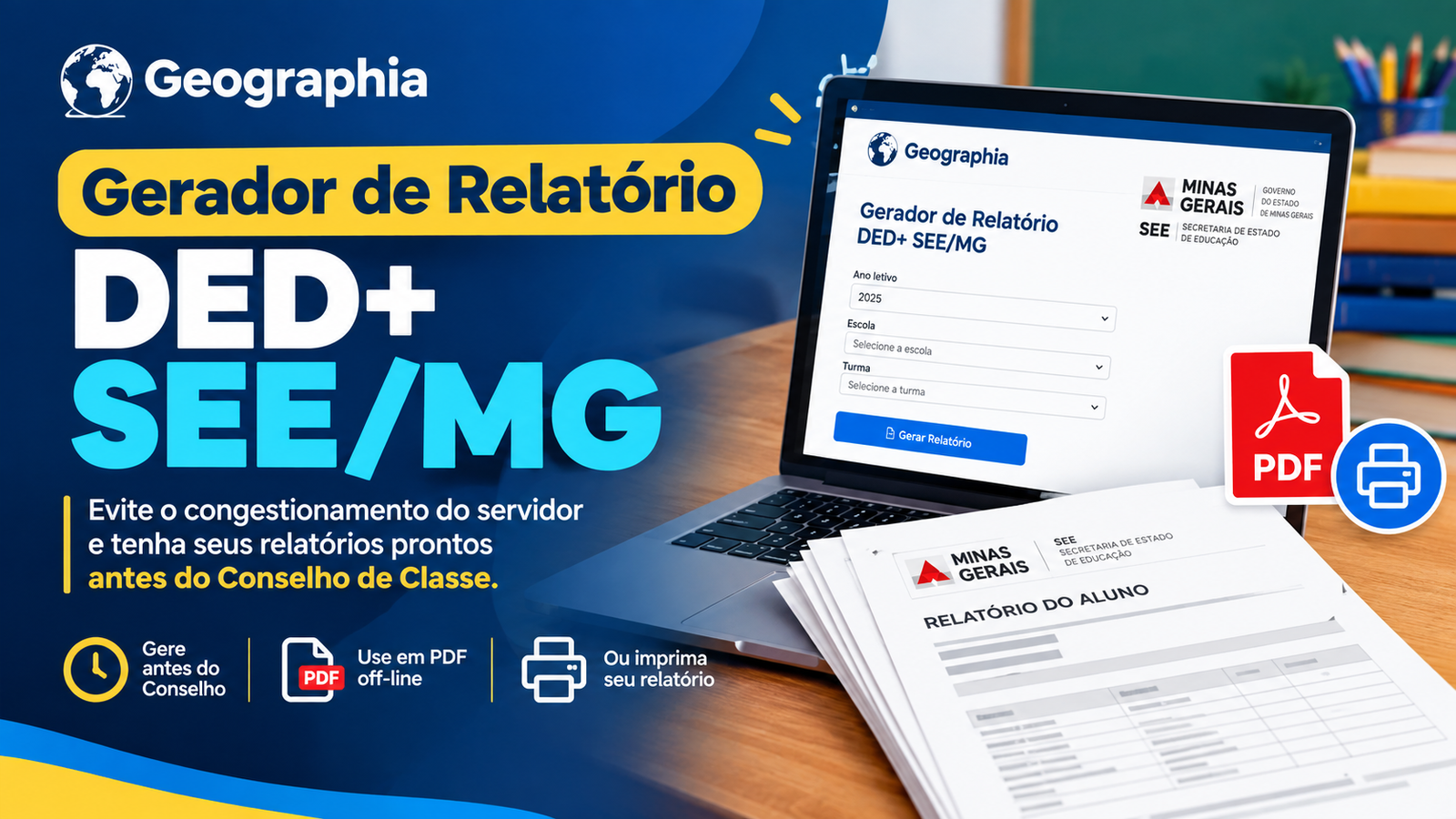 Ferramenta para geração relatório do Diário Escolar Digital (DED+ SEE/MG) 1 Ferramenta para geração relatório do Diário Escolar Digital (DED+ SEE/MG)