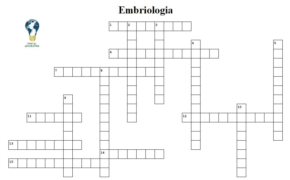 Cruzadinha Embriologia