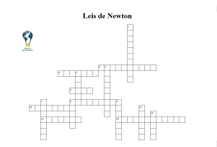 Cruzadinha Leis de Newton